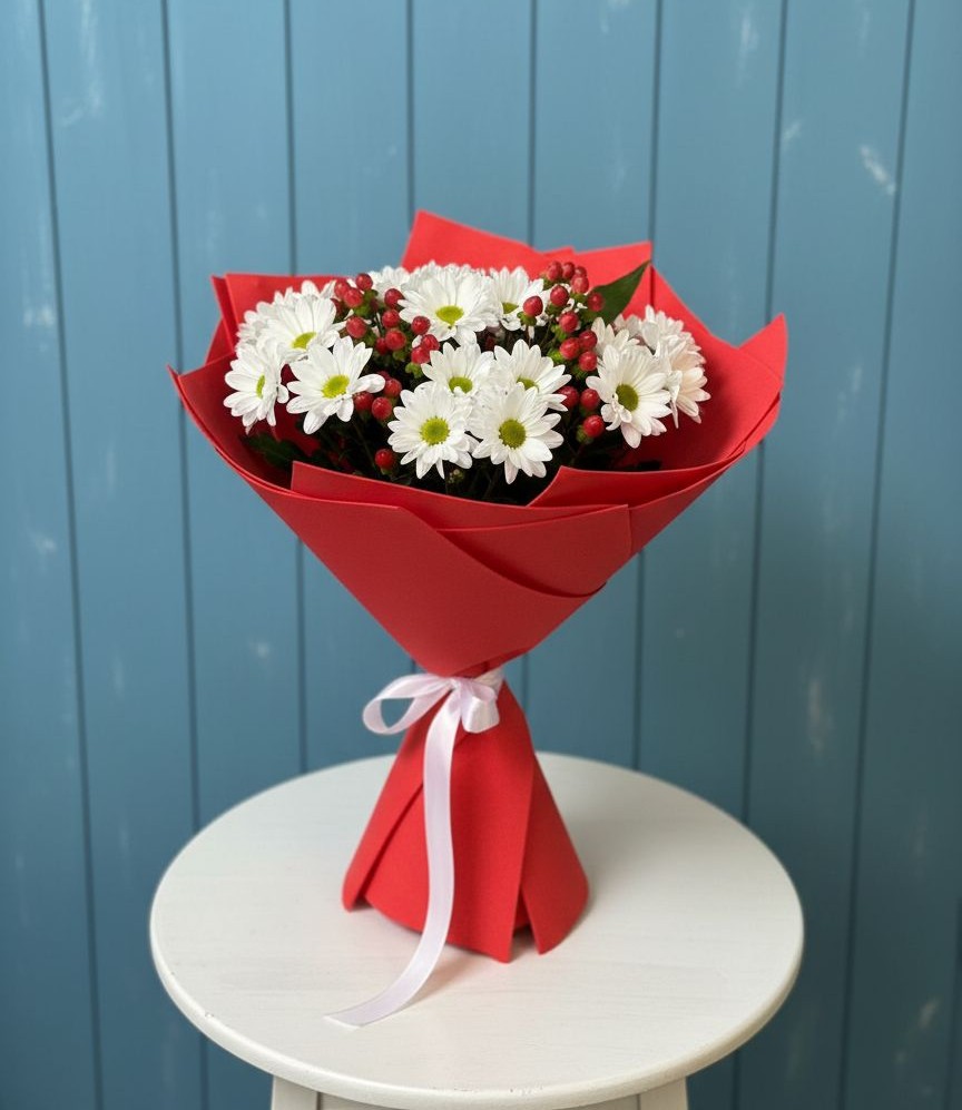 Букет цветов из: Хризантемы в Вихоревке