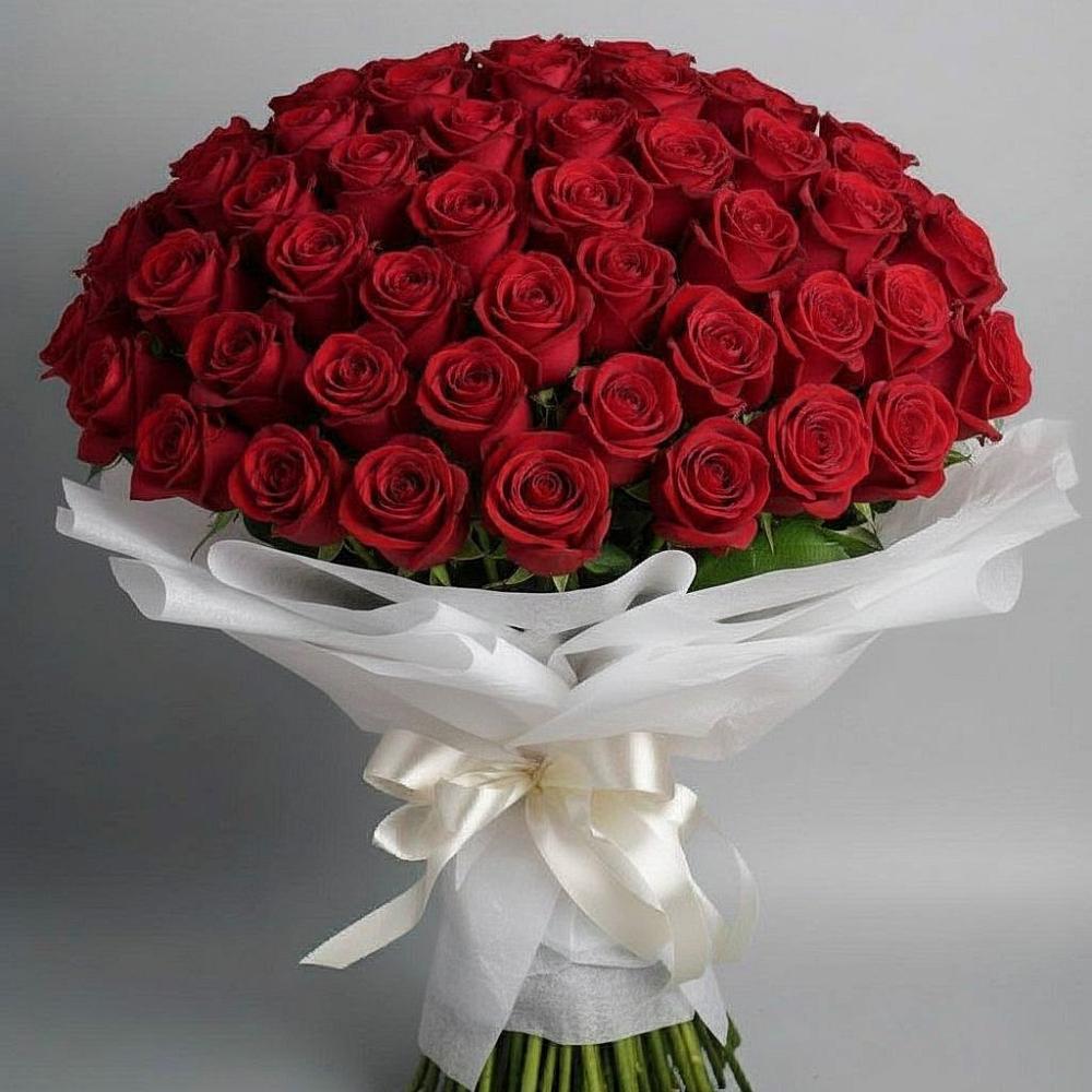 Букет 101 Красная роза Блэк Мэджик в Вихоревке