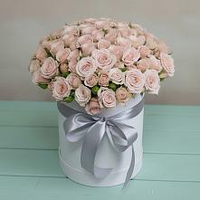 Цветочная композиция из Розы в шляпной коробке в Вихоревке