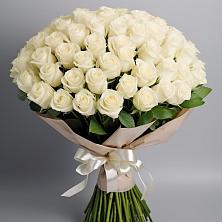 Букет 101 беля роза Белоснежка в Вихоревке