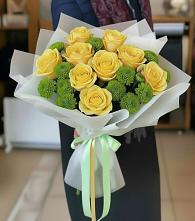 Букет цветов из:  Хризантемы и Розы в Вихоревке