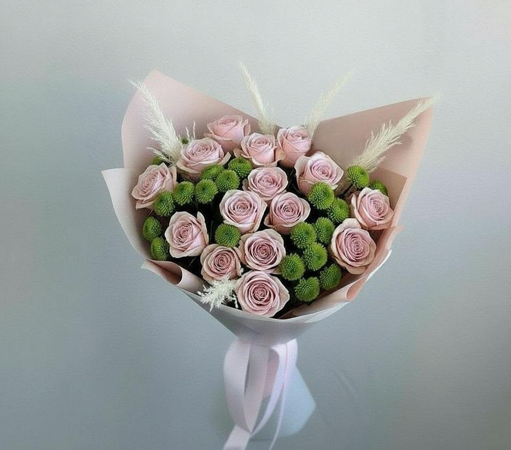 Букет цветов из: Розы и Хризантемы в Вихоревке