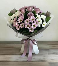 Букет цветов из:  Хризантемы и Розы в Вихоревке